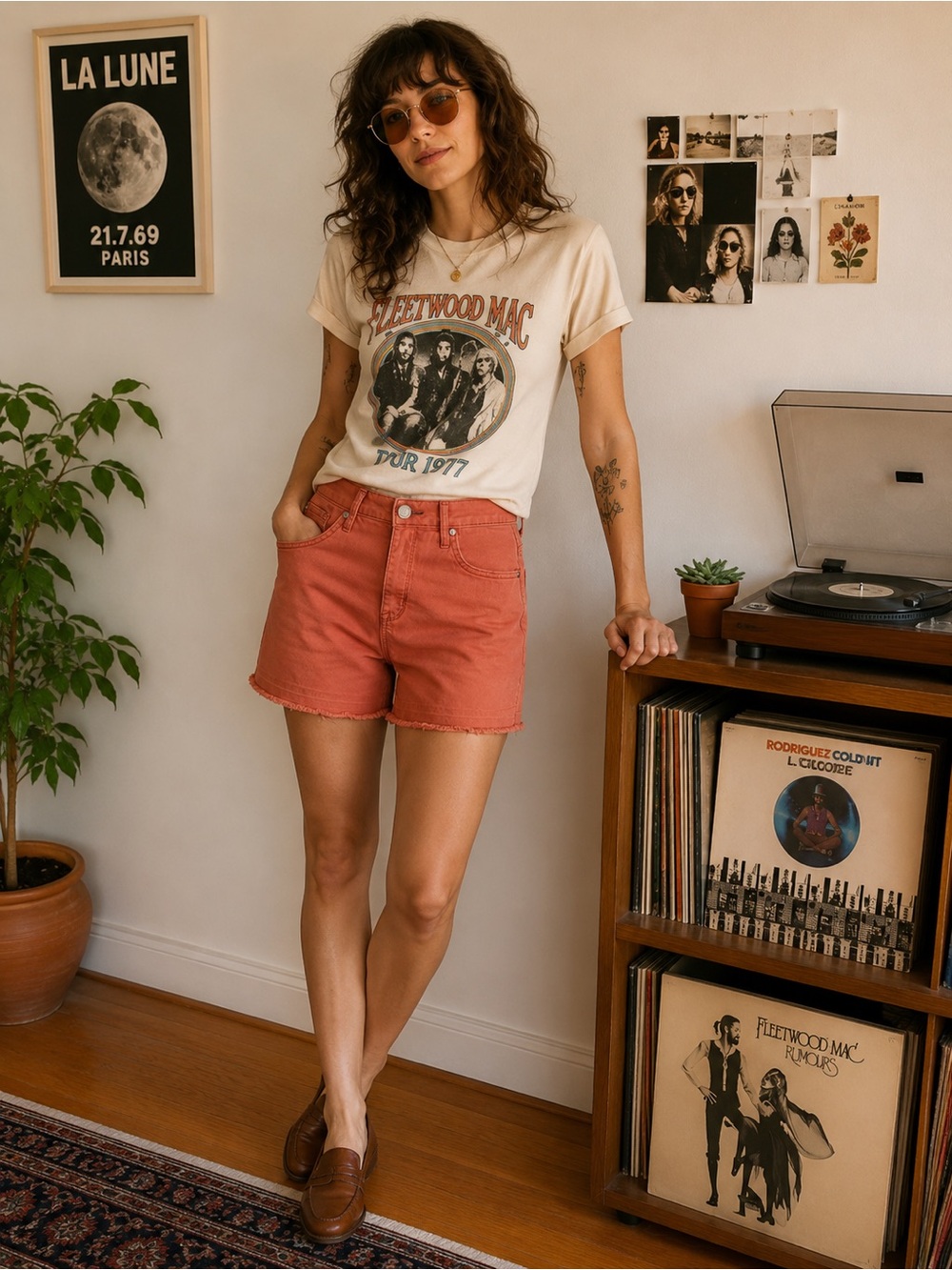 Seven7 Women's Coral Denim Shorts
